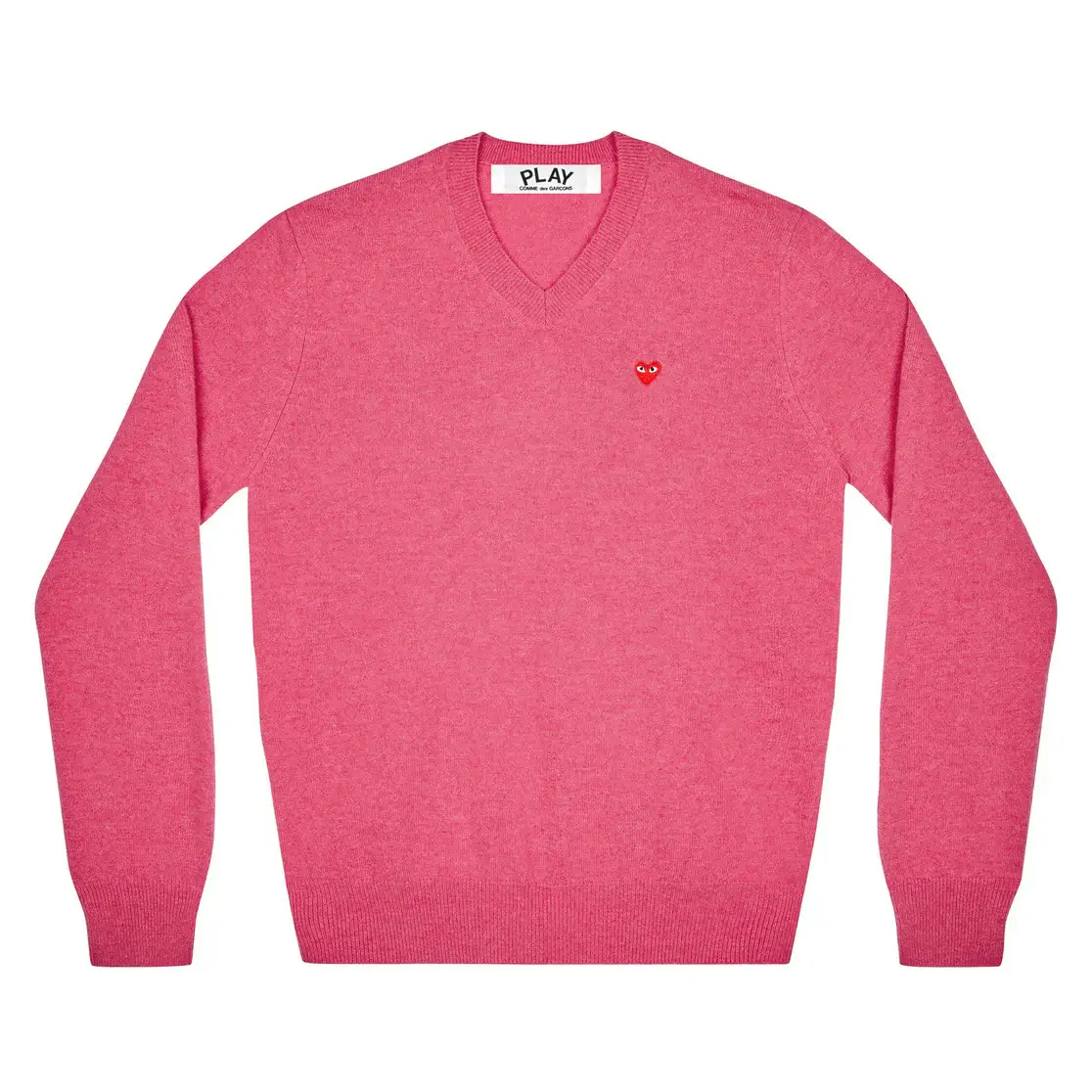 Play-Comme-des-Garcons-Mini-Heart-V-Neck-Sweater-Pink.webp