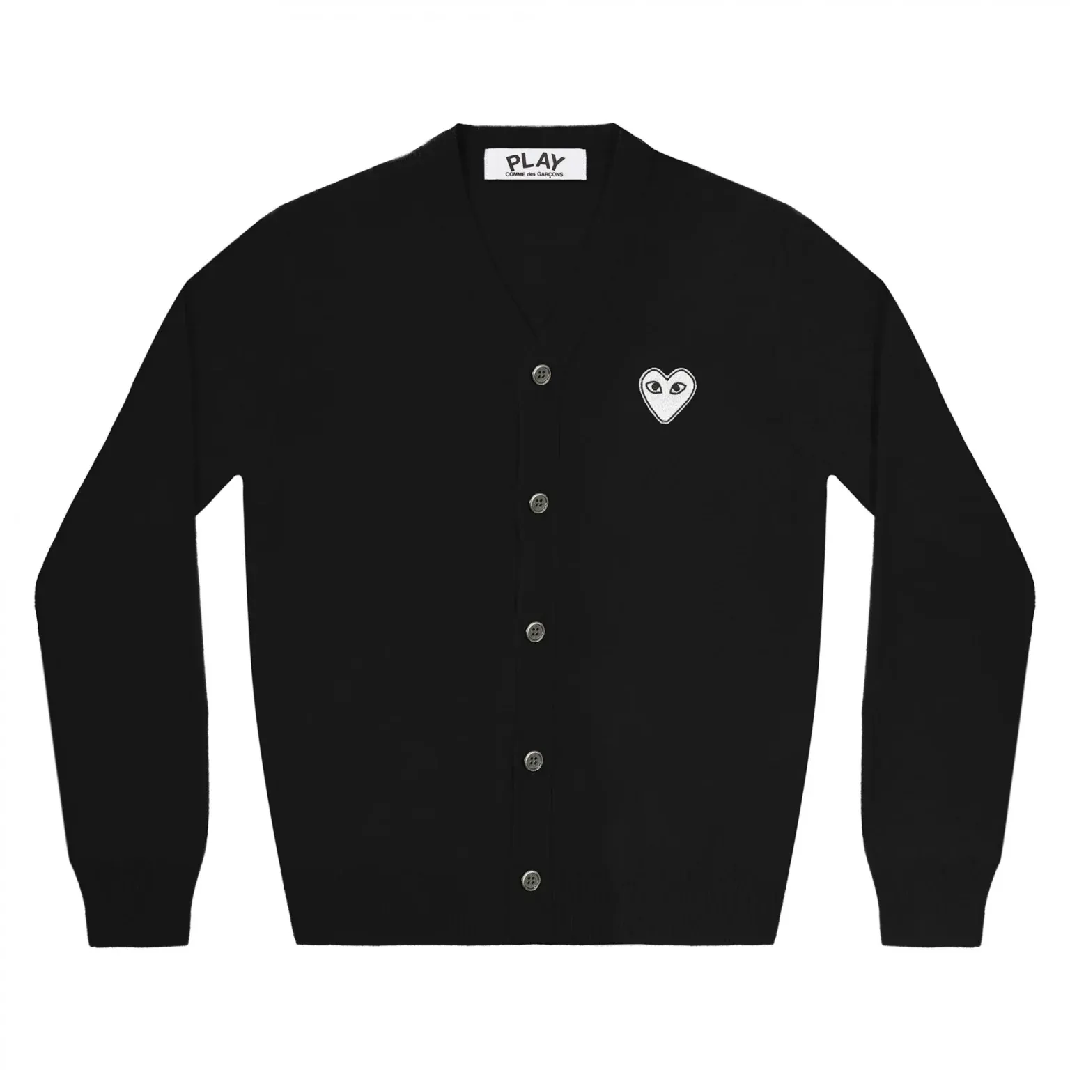 Play-Mens-Cardigan-White-Heart-Black.webp